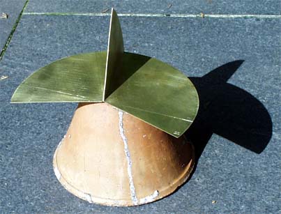 pie sundial brass