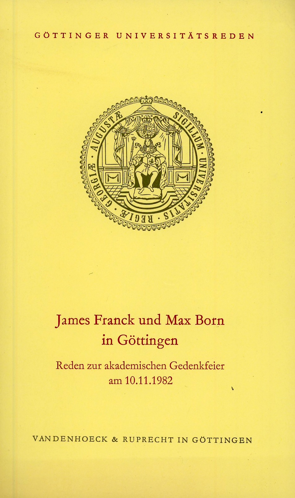 James Franck Max Born
                Gttingev
