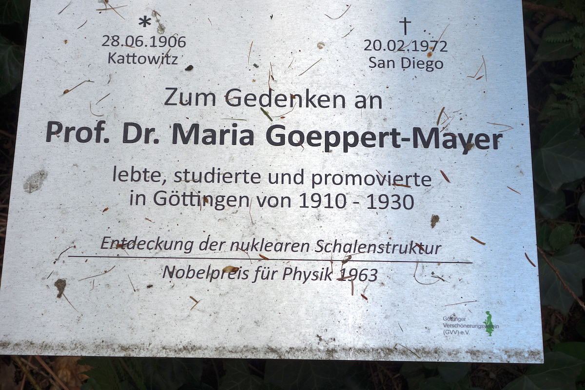 Maria Gppert-Mayer Gttingen