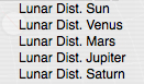 Lunar
                  distance